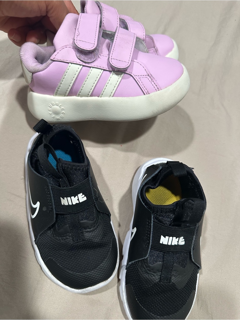 adidas Kids Sneakers in Light Pink with White Stripes